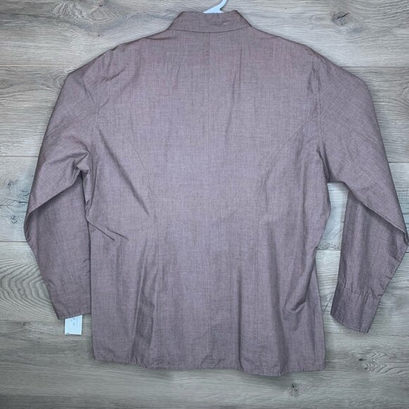 Woolrich Womens Long Sleeve Button-Up Shirt Brown L 65% Cotton/35% Polyester Cla - Picture 3 of 9